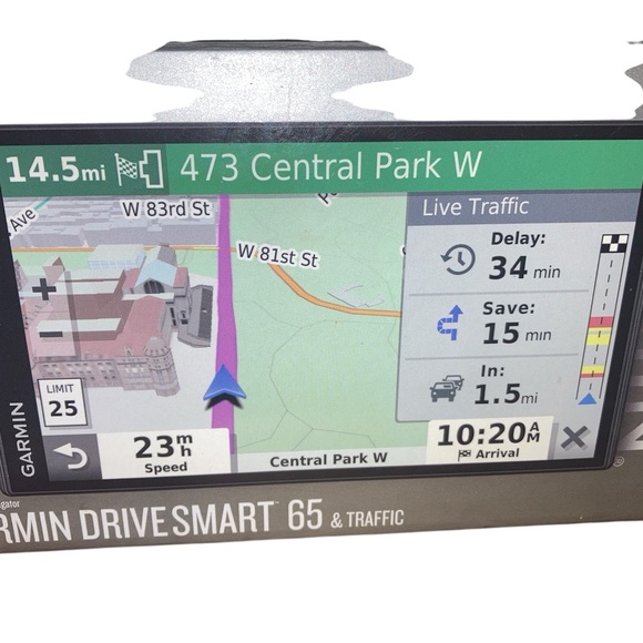 Garmin DriveSmart 65 GPS and Traffic Navigator - Black and Silver - Picture 1 of 5
